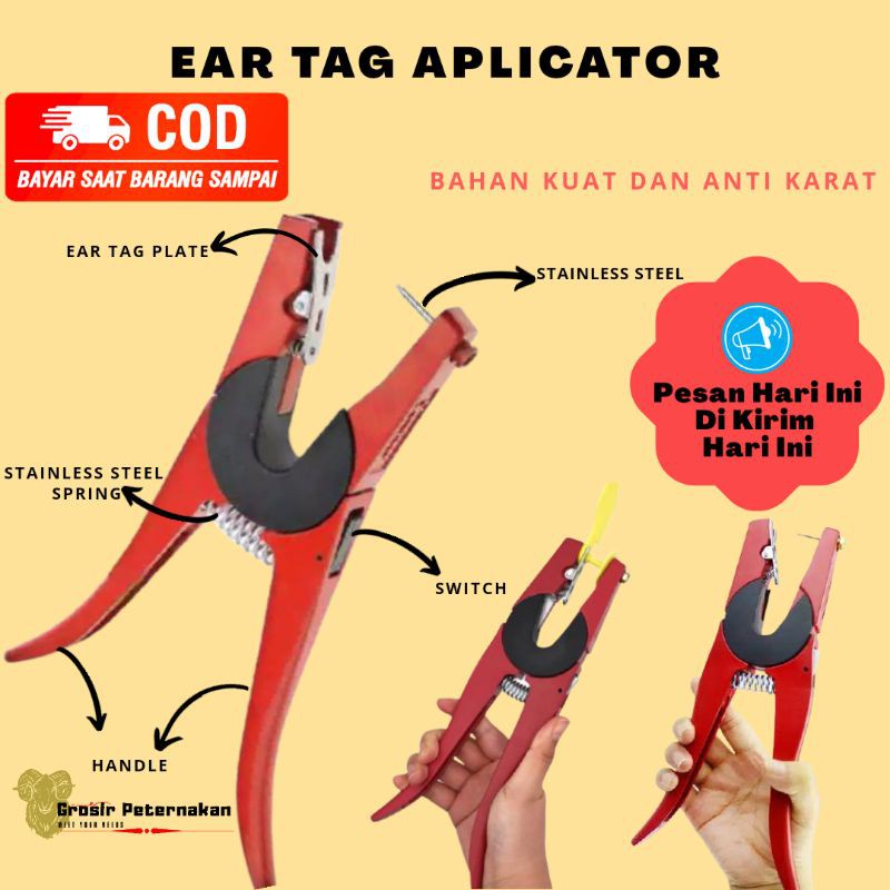 Jual Ear Tag Applicator Eartag Aplikator Kambing Domba Sapi Babi ...