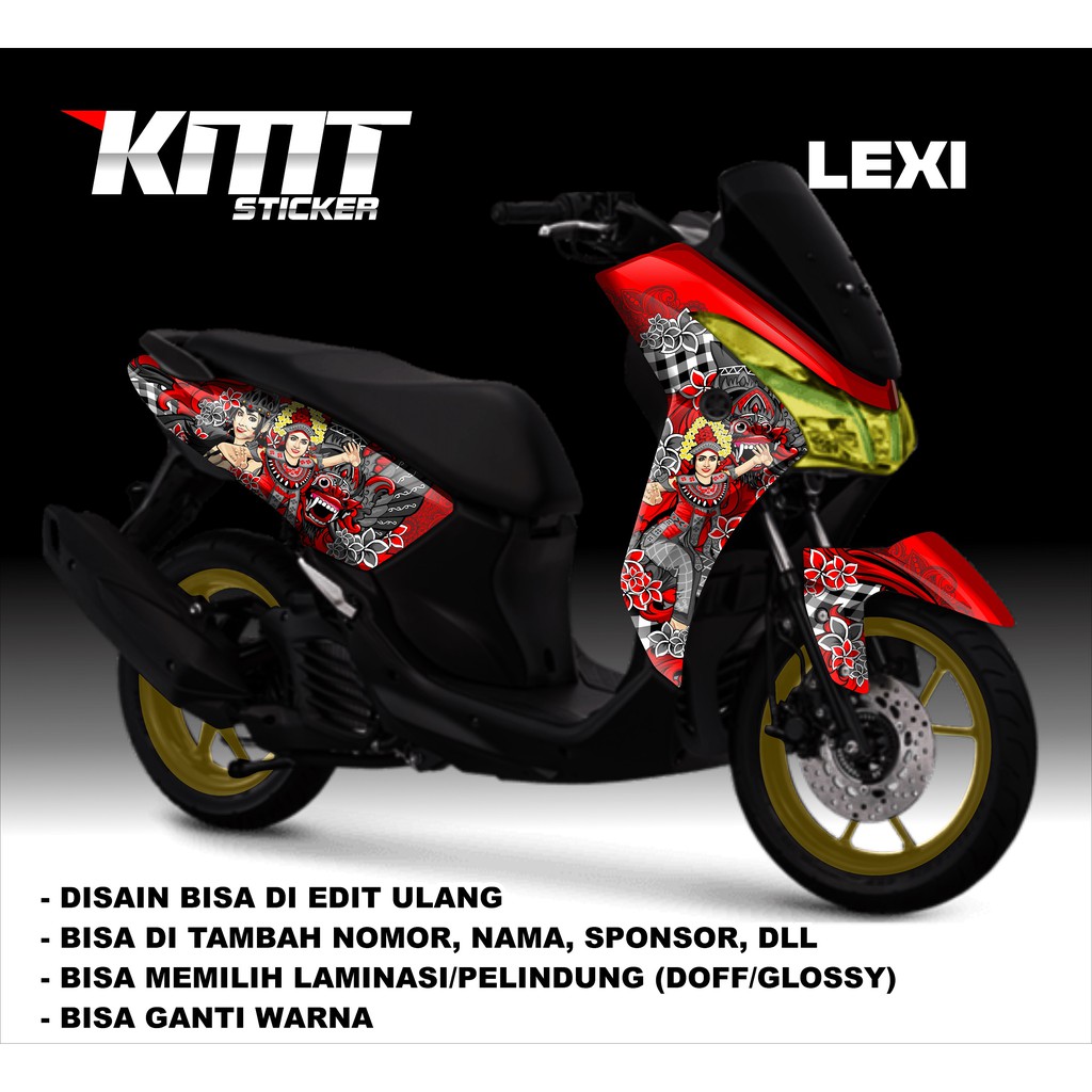 Jual Sticker Decal Full Body Yamaha Lexi Full Body Motif Barong Bali