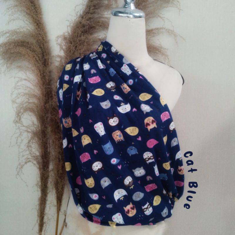 Jual Hanaroo Simple Wrap Motif Kucing 2 in 1 | Shopee Indonesia