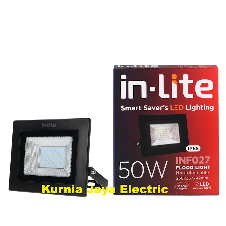 Jual Lampu INLITE Floodlight SMD 50W Kuning / Warm White Sorot Tembak ...
