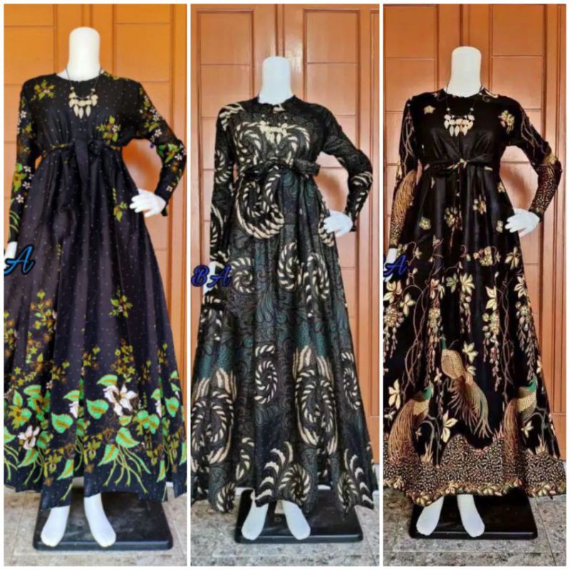 Jual Rizky_collection2 - BAJU GAMIS BATIK WANITA TERBARU KEKINIAN