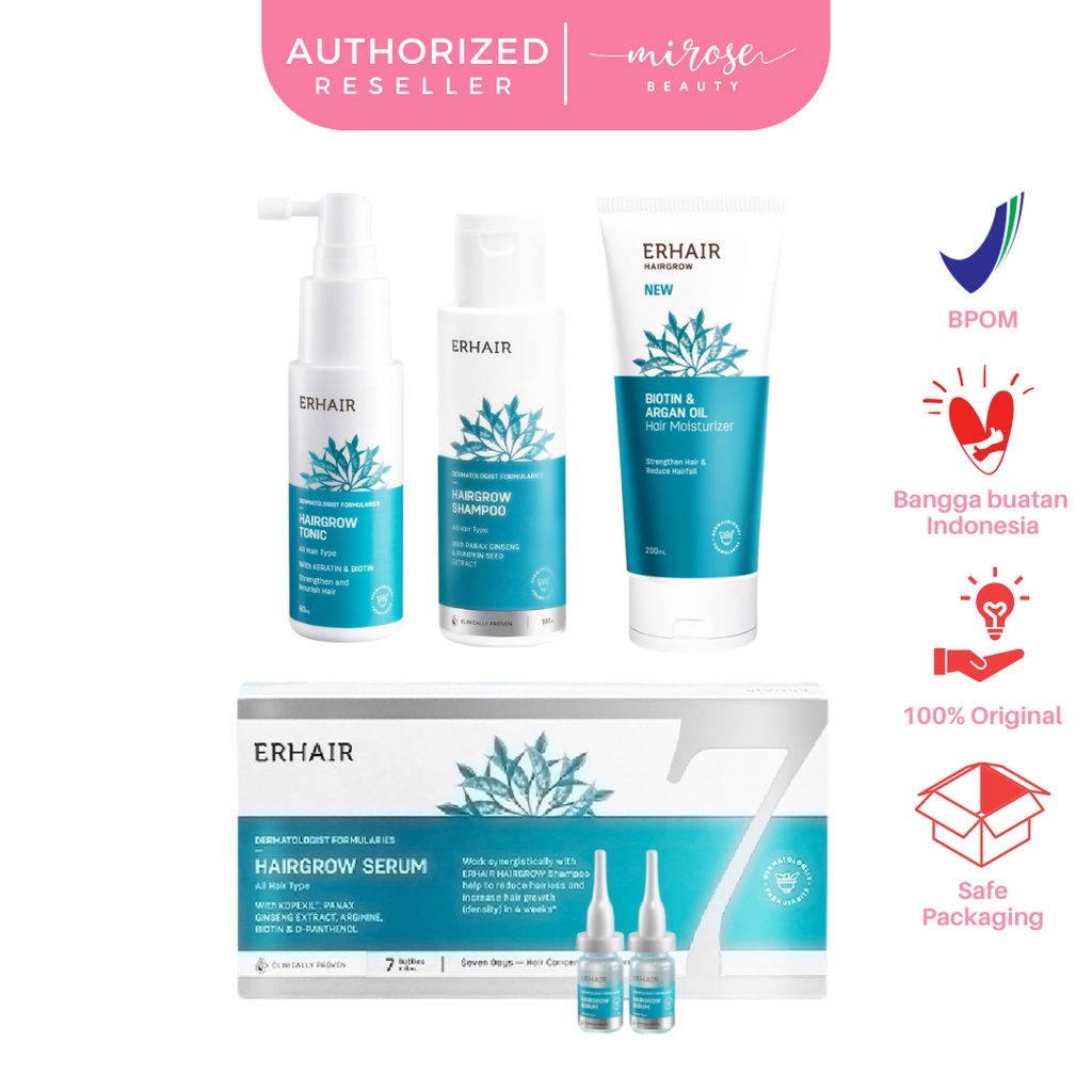 Jual ERHA Erhair HairGrow Shampoo / Tonic / Serum / Moisturizer with