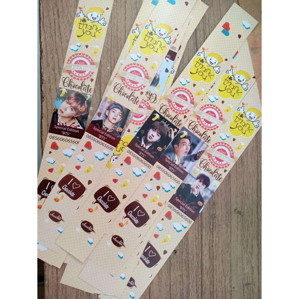 Jual Label Makanan BTS , Free Desain | Shopee Indonesia