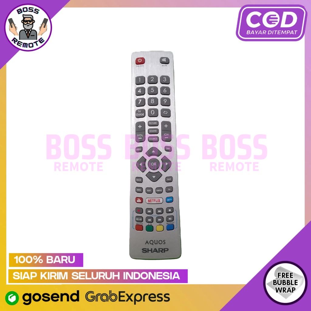 Jual REMOTE TV SHARP AQUOS NETFLIX 4k LCD LED 3D Smart TV Digital TV