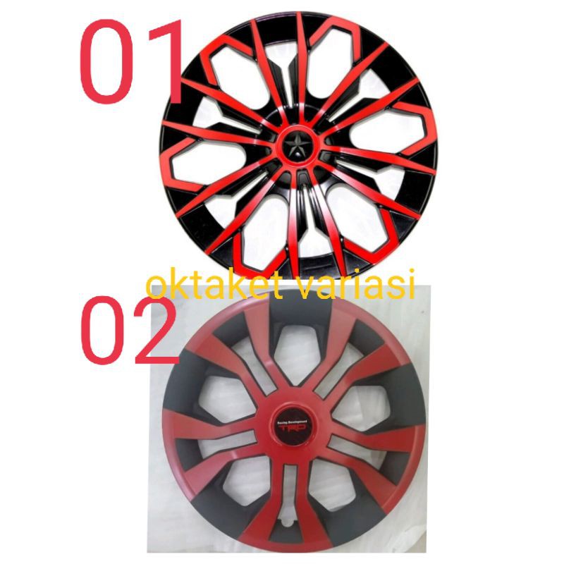 Jual Cover Dop Velg Ring 13 Dan 14 Merah Hitam Mobil Universal Calya