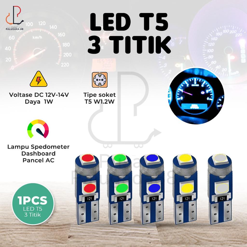 Jual Lampu LED T5 Speedometer Dashboard 3 Titik Mata SMD 1210 Mobil ...