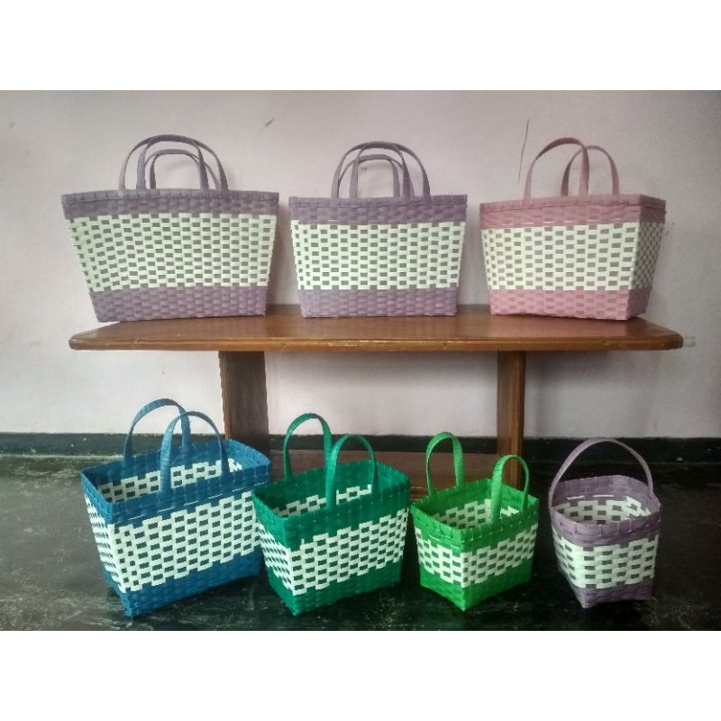 Jual Tas Anyaman Plastik Keranjang Belanja Anting Sovenir Shopee Indonesia 3923