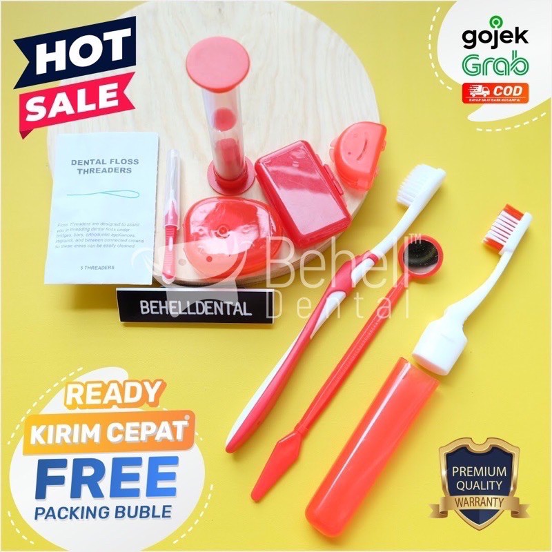 Jual ORIGINAL DENTAL ORTHO KIT CARE / SET SIKAT GIGI BEHEL PAKET