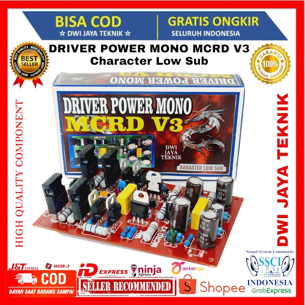 Jual Driver Power Amplifier MCRD V3 Mono Low Sub | Shopee Indonesia