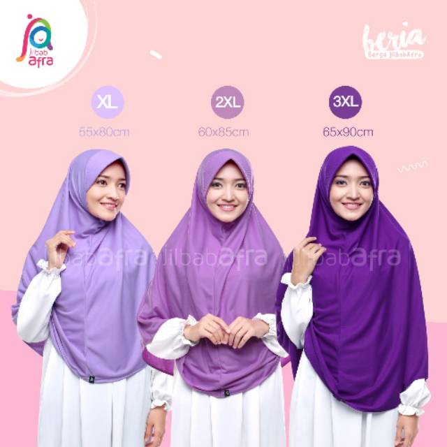 Jual Jilbab Arfa Beria Size Xl Bergo Kaos Jilbabarfa Bergo Afra Hijab Instan Kerudung 4439