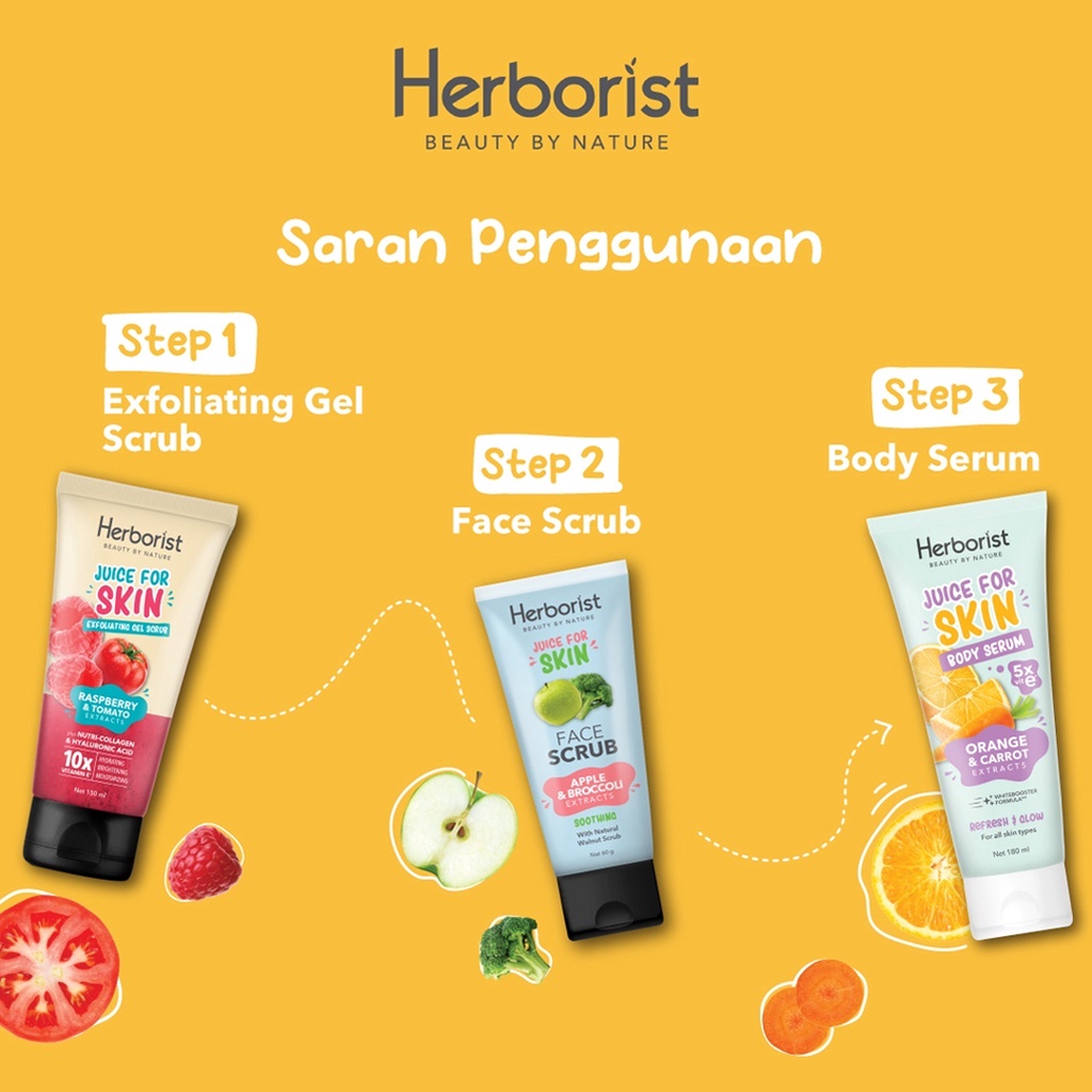 Jual Herborist Juice For Skin Exfoliating Gel Scrub 150 mL Shopee