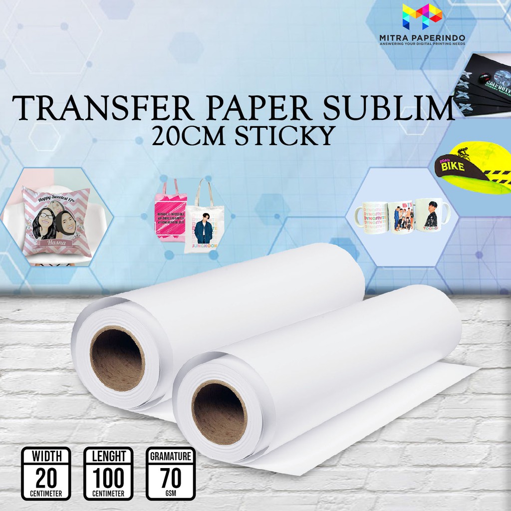 Jual Kertas Sublim 1 Meter Ukuran 20cm X100cm Sublimation Shopee