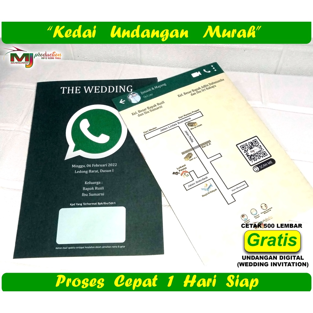 Jual Undangan Pernikahan Whatsapp Kekinian Murah, Undangan Nikah Rustic