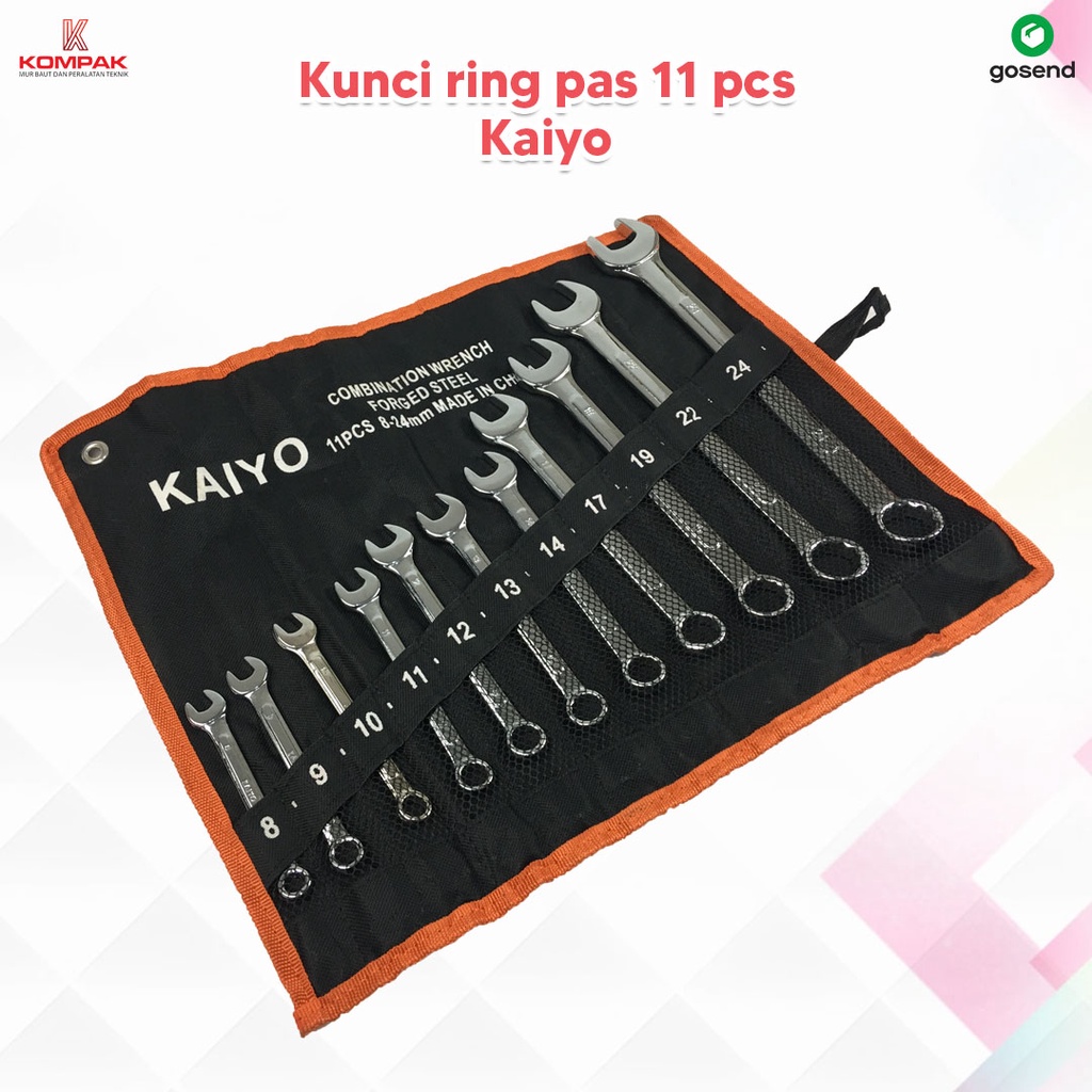 Jual Combination Wrenches Kunci Ring Pas Set Kaiyo Komplit Isi 11pcs ...