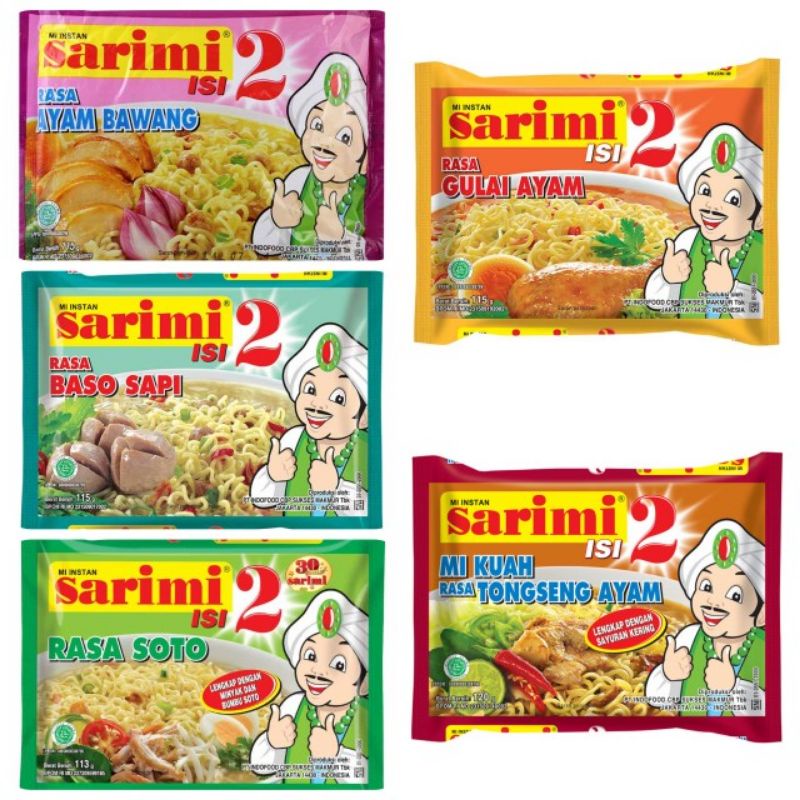 Jual SARIMI MI INSTAN RASA BASO SAPI SOTO KOYA JERUK NIPIS AYAM KREMES ...