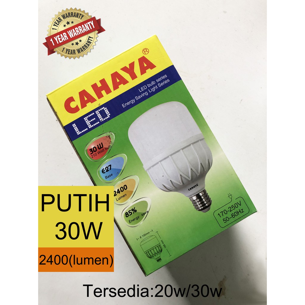 Jual CAHAYA Lampu Led 30 Watt Cahaya Putih | Shopee Indonesia