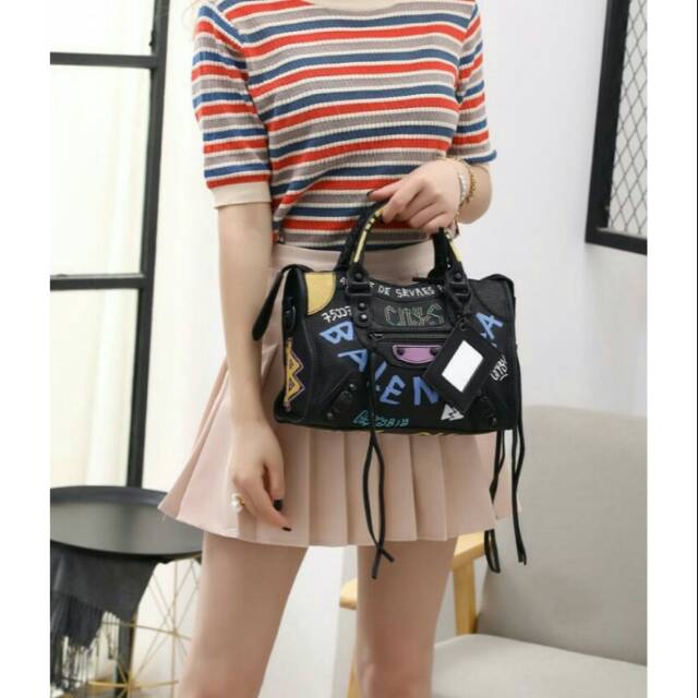 Tas balenciaga graffiti discount original