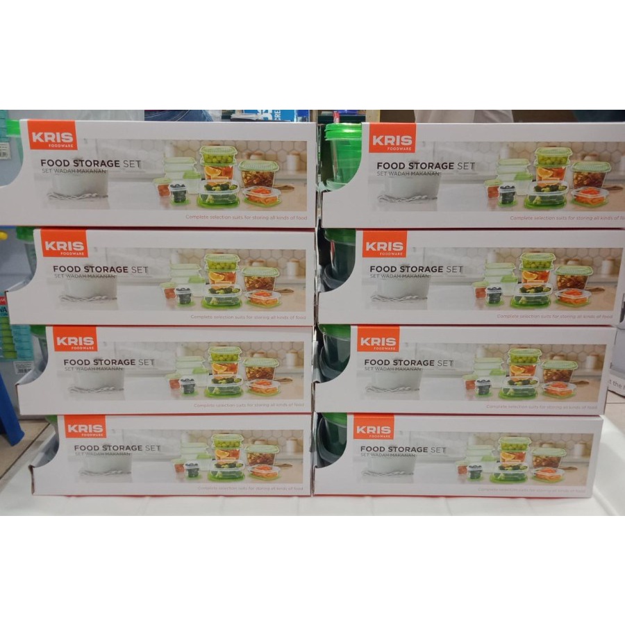 Jual Kris Foodware Food Container Set / Set Wadah Makanan isi 24 pcs