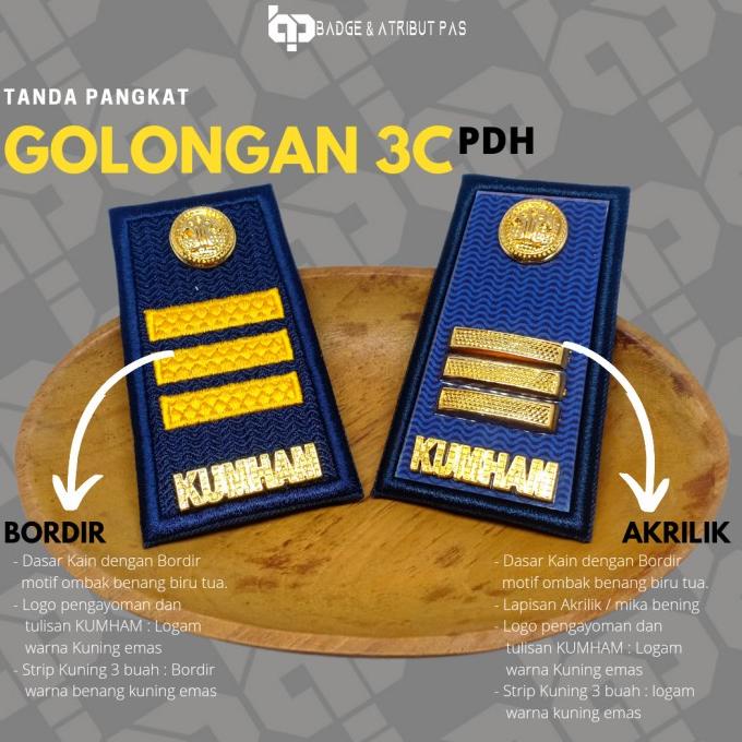 Jual Tanda Pangkat PDH Kemenkumham Golongan 3c ( IIIc ) | Shopee Indonesia