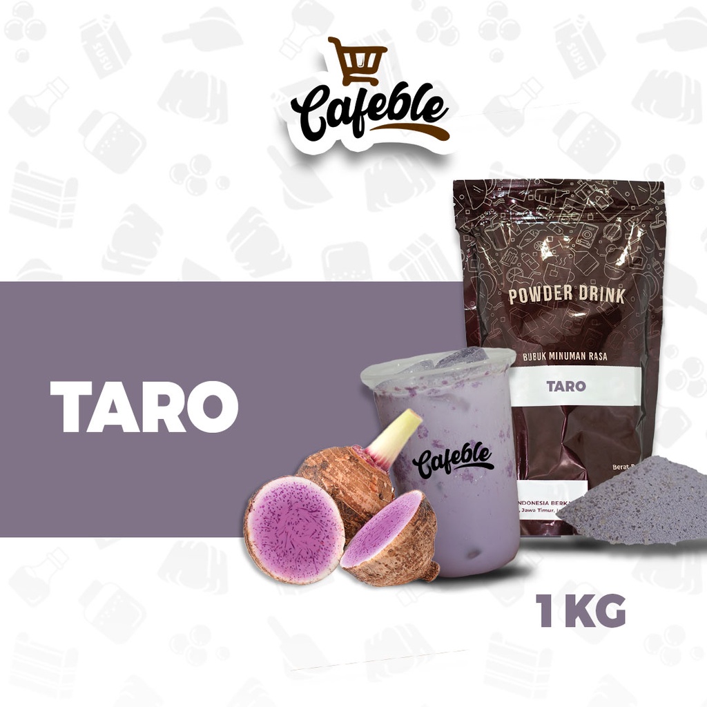 Jual Cafeble Bubuk Minuman Premium Rasa taro Kemasan 1 kg | Shopee ...