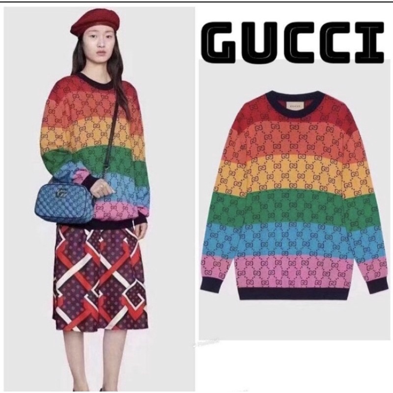 Gucci cheap rainbow sweater