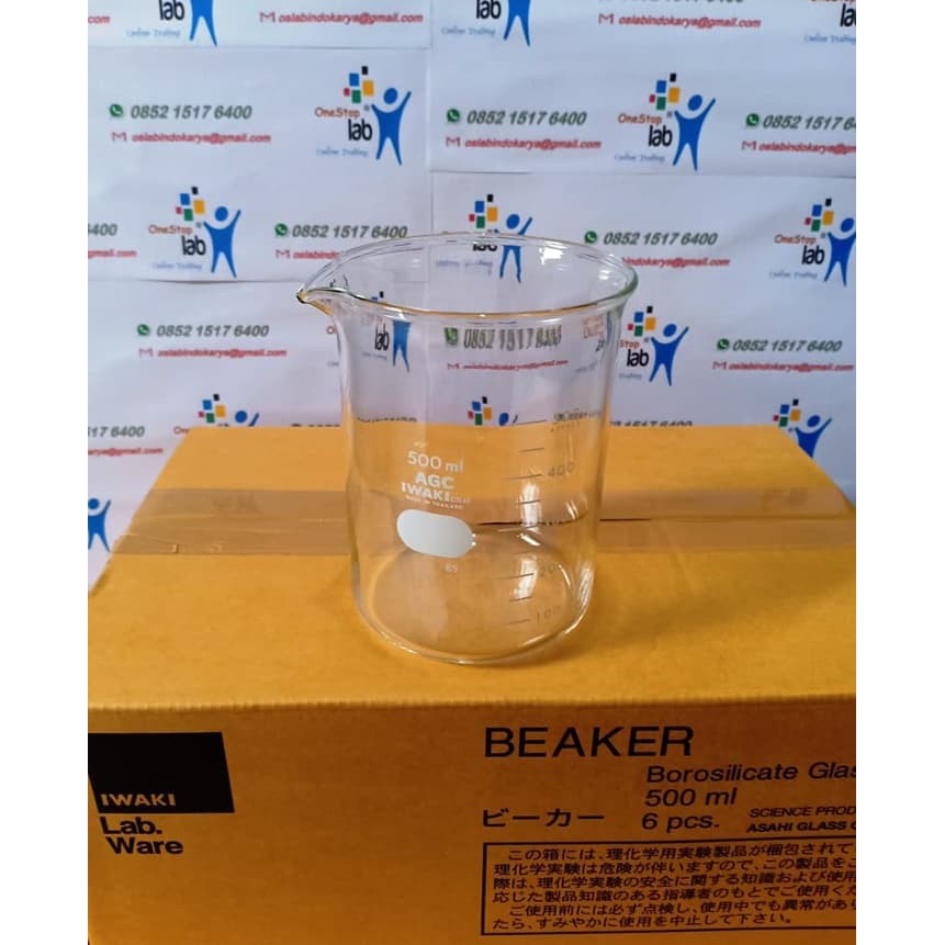 Jual Beaker Glass 500 Ml Iwaki Original Gelas Piala Gelas Kimia Shopee Indonesia 0270