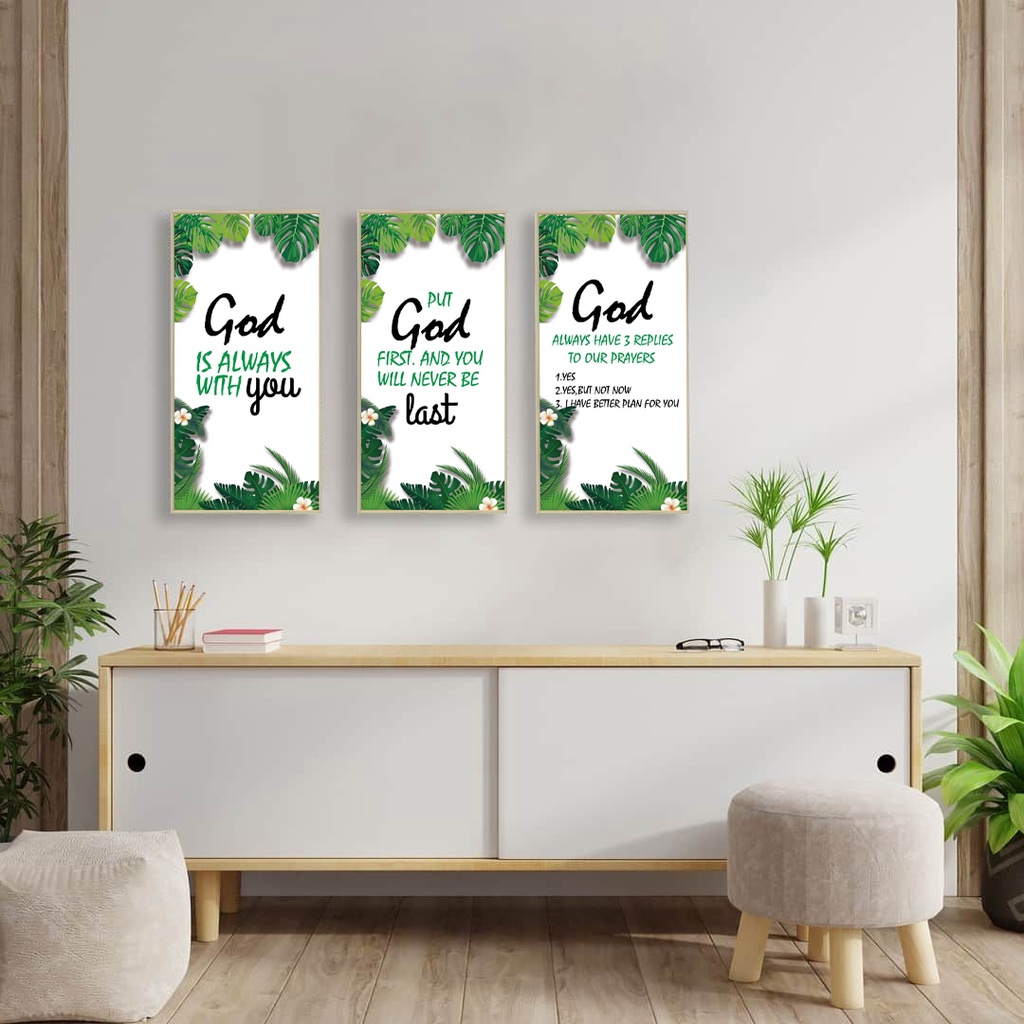 Jual METH RD014 FRAME GOD ALWAYS WITH YOU QUOTE 60X90 WALLSTICKER ...