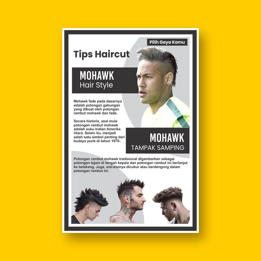 Jual Premium Poster Potong Rambut barbershop Kekinian Aesthetic ...
