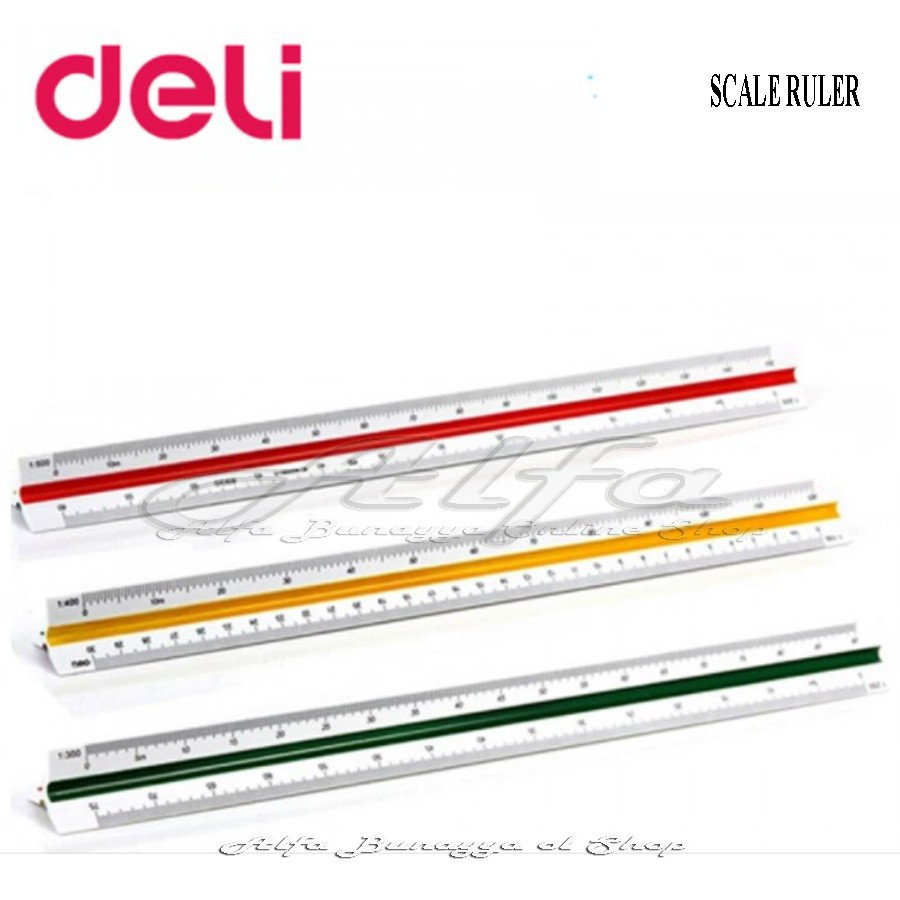 Jual Penggaris Skala - Scale Ruler DELI - Teknik | Shopee Indonesia