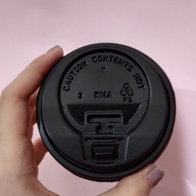 Jual TUTUP PAPER CUP HITAM LID 8 oz 50pcs NESTO | Shopee Indonesia