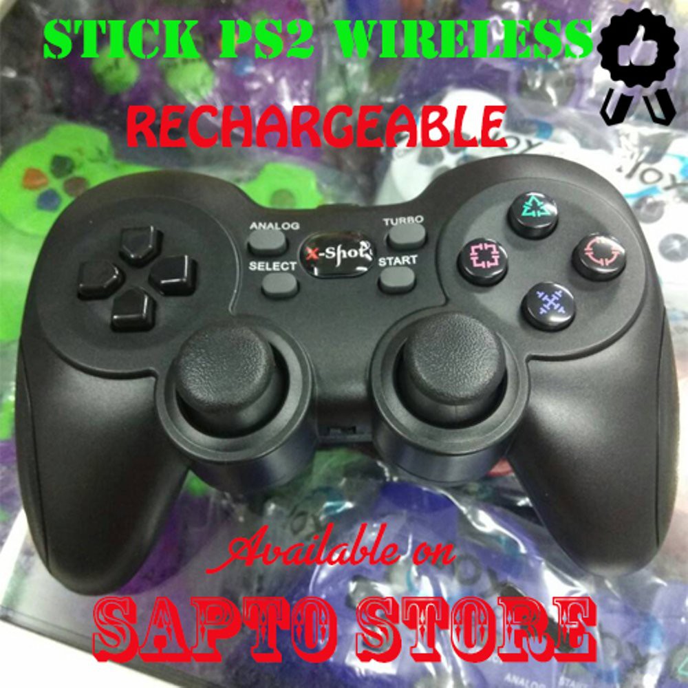 Jual Jual Stik Stick PS2 Wireless Original Pabrik bisa charger Istimewa ...