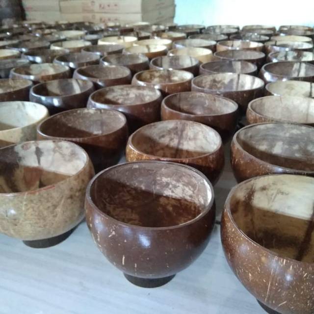 Mangkok Batok Kelapa Unik - Mangkuk Kayu Tempurung Kelapa - Wooden shell