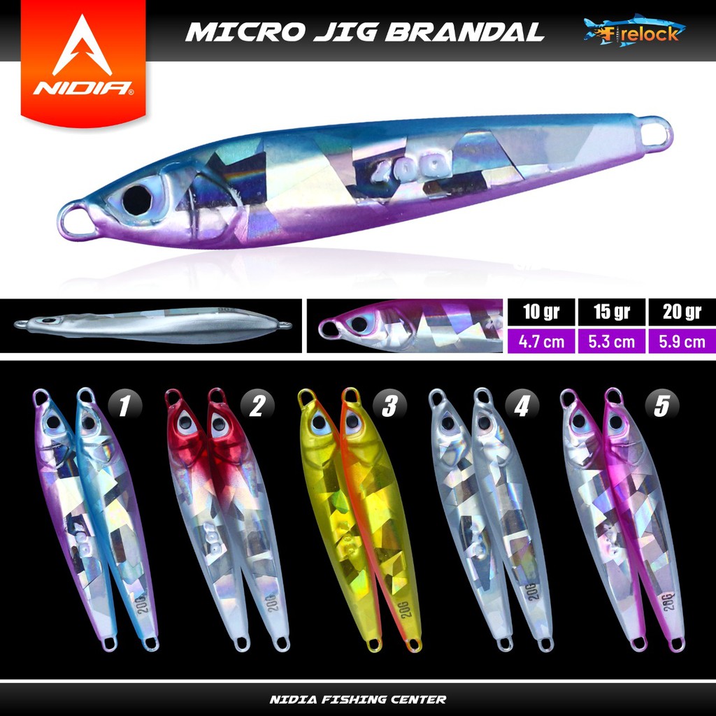 Jual Metal Jig u/ Micro Jigging atau Cast Jig 10 Gr - 15 Gr - 20 Gr - Micro  Jig Brandal