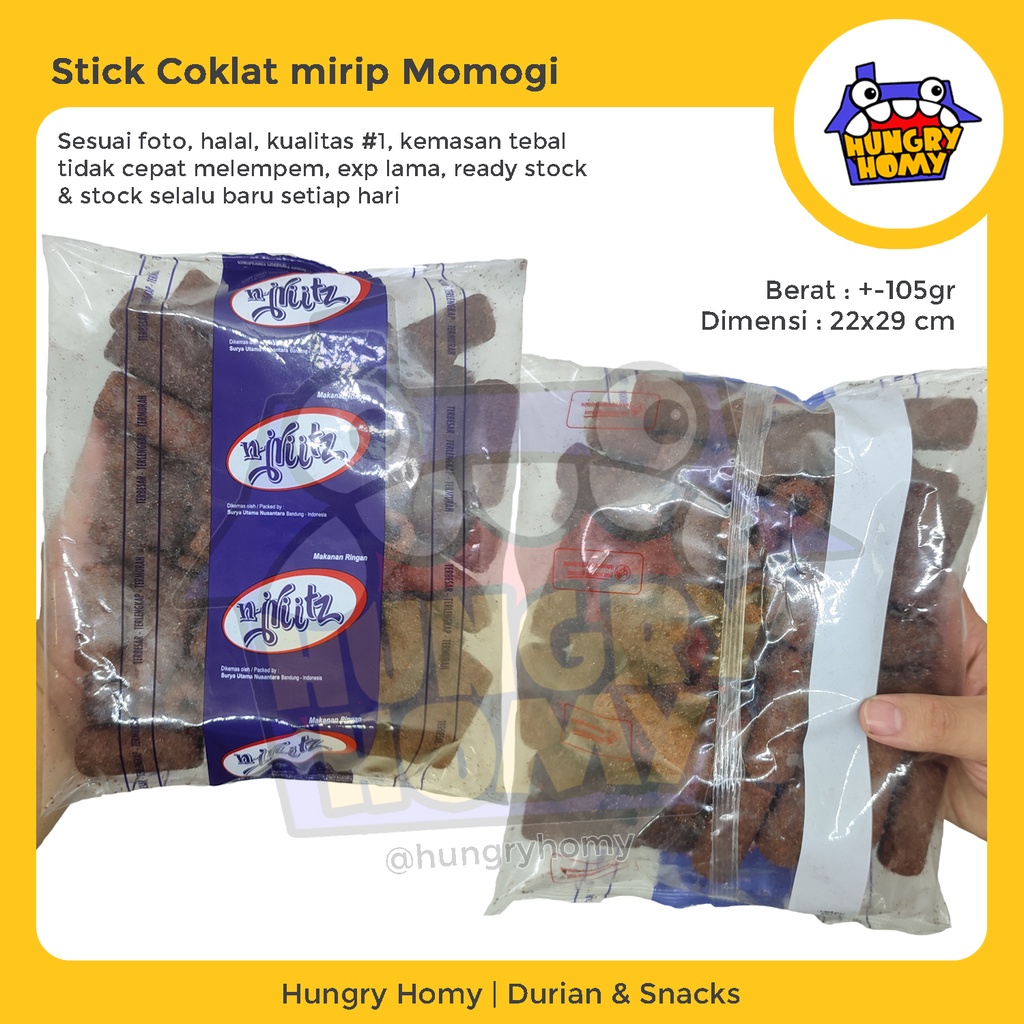 Jual Stik Coklat Chocolate Stick Snacks Manis Mirip Wafer Momogi