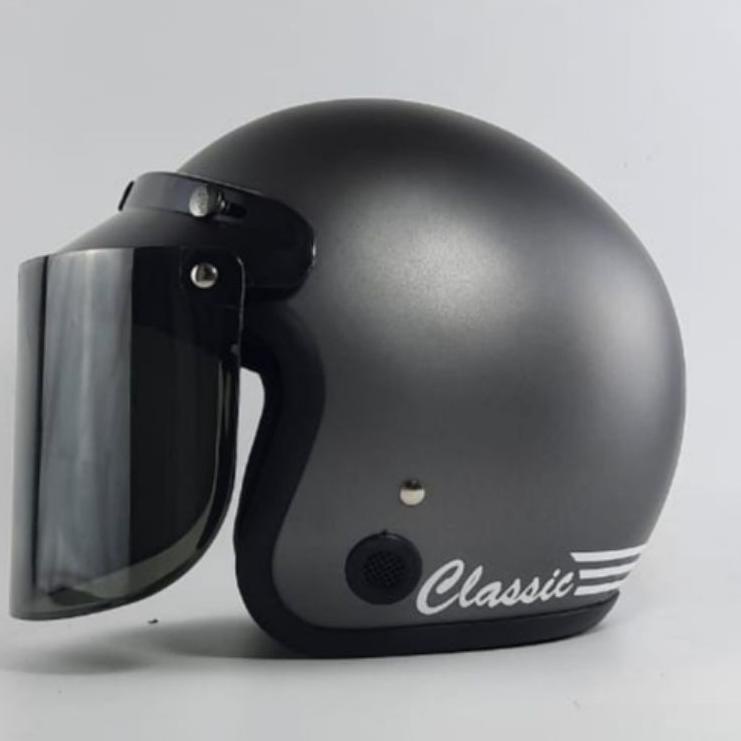 Jual Promo Laris Helm Bogo Dewasa Strip Classic Garis Leher Full Sni