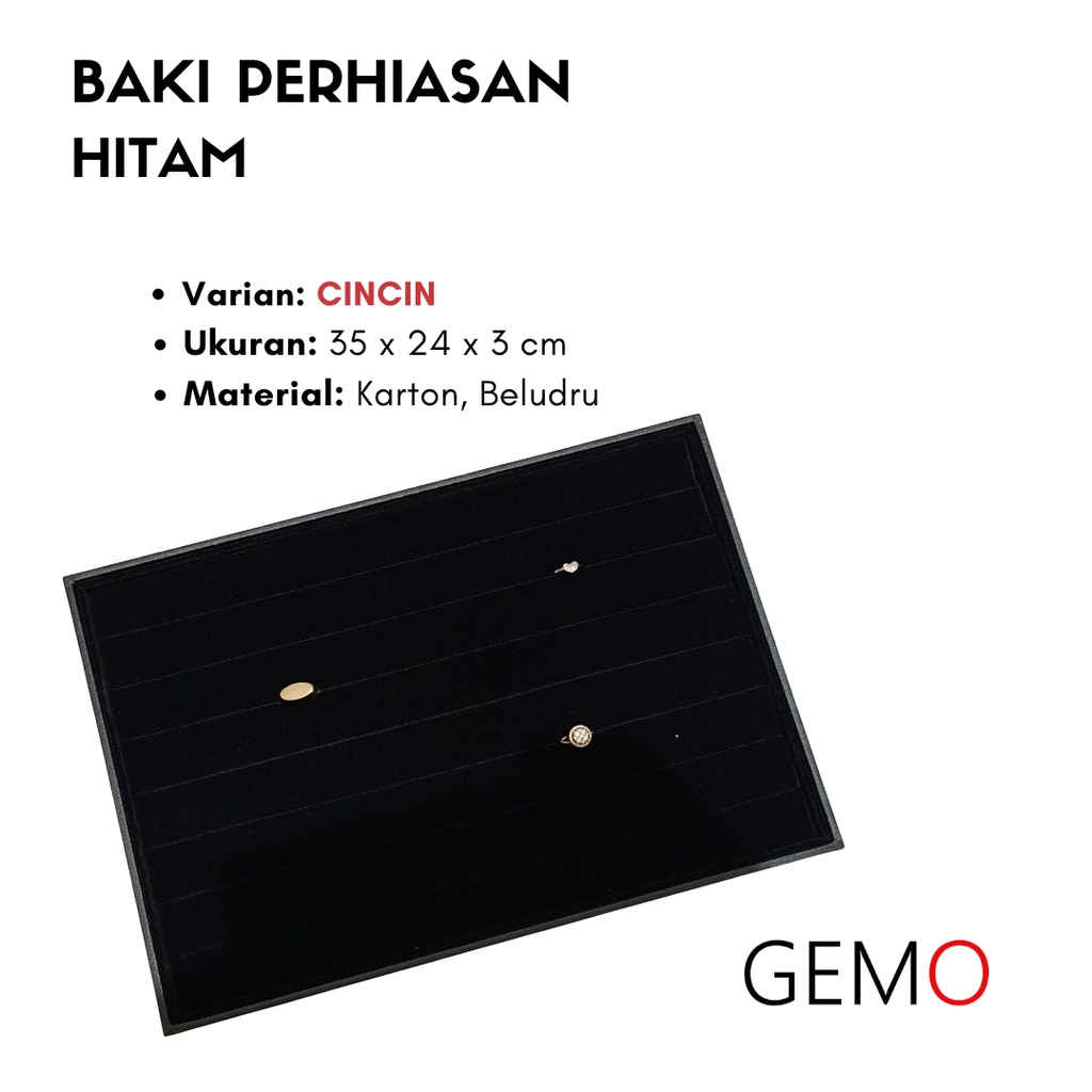 Jual Baki Nampan Lapis Kain Display Perhiasan Permata Mewah / Nampan ...