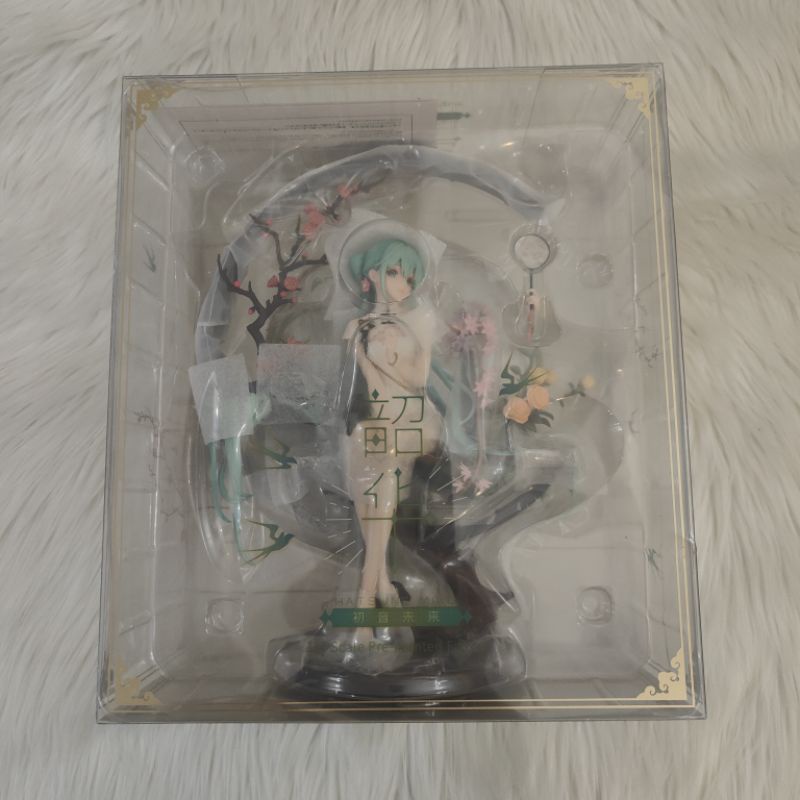 Meu Miku Anime Figura Linda Menina Myethos Estatuetas Shaohua Cheongsam Hatsune Posição Sentada