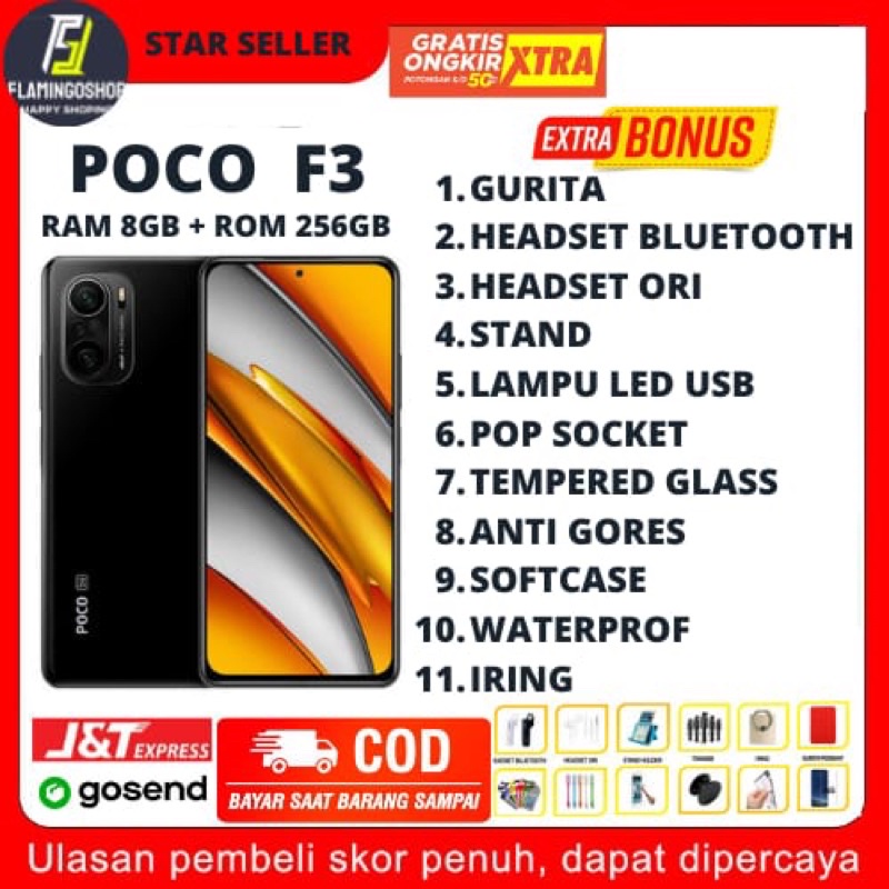 Jual XIAOMI POCO F3 8/256 GB & 6/128 GB ORIGINAL GARANSI RESMI | Shopee ...