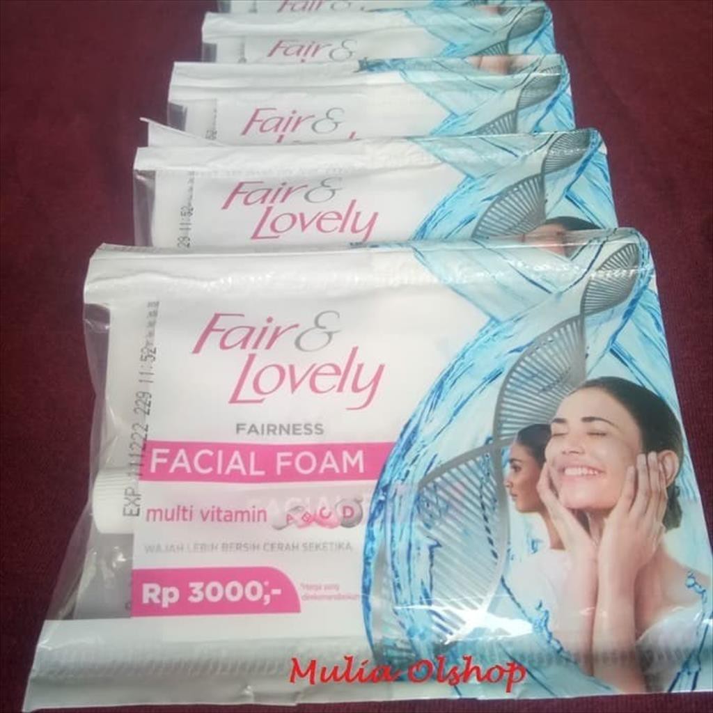 Jual Fair And Lovely Facial Foam Sabun Wajah 1 Renceng 12Sachet@ 9 g ...