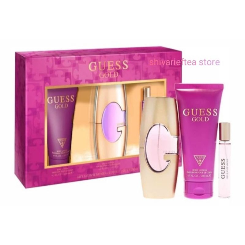 Jual Guess Gold gift set edp Shopee Indonesia