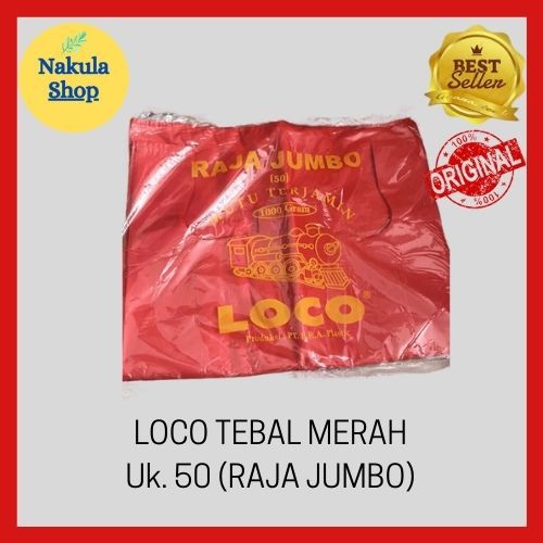 Jual Kantong Plastik Kresek Loco Tebal Merah 1000 Gram Ukuran 50 Raja Jumbo Shopee Indonesia 0177