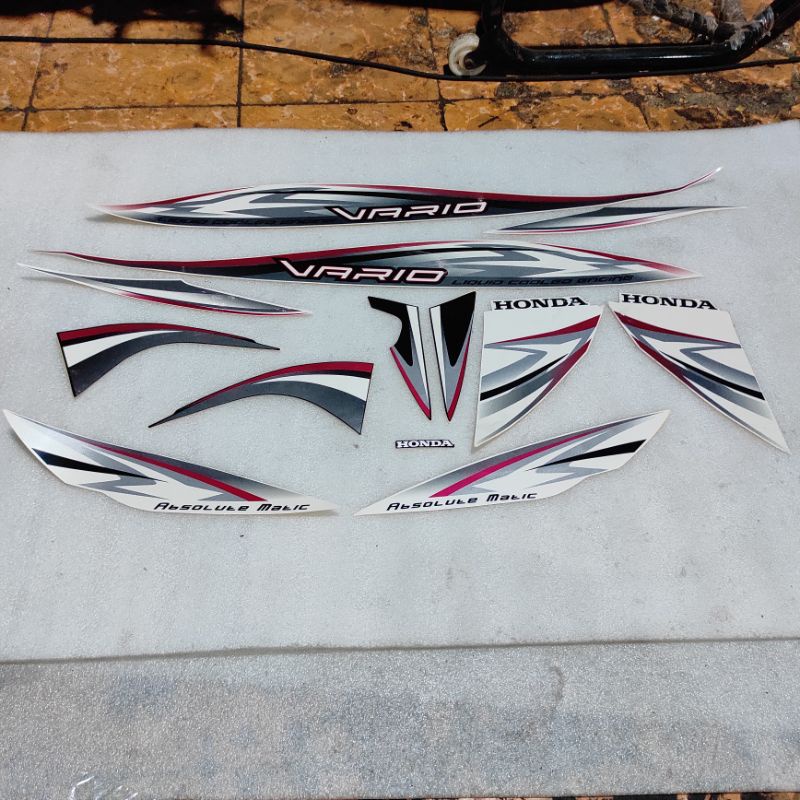 Jual Stiker stripping striping decal Graphic Honda Vario 110 putih