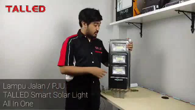 Jual LAMPU JALAN 150W SOLAR CELL TENAGA SURYA TALLED PJU ALL IN 1 LED ...