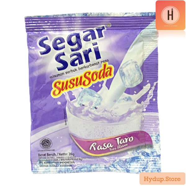 Jual Segar Sari Serbuk Susu Soda Taro Renceng isi 10 Kemasan 20 Gram ...