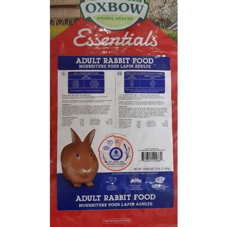 Jual oxbow rabbit pellet adult repack 1kg | Shopee Indonesia