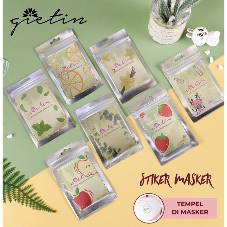 Jual [GIETIN] MASK AROMA PATCH | STIKER MASKER AROMATERAPHY (12pcs ...