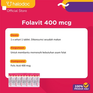 Jual Folavit Mcg Tablet Shopee Indonesia