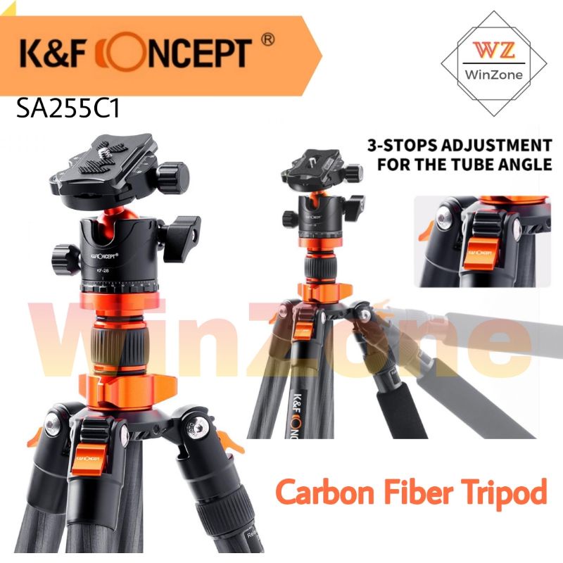 Jual KNF Concept SA255C1 KF255C1 Carbon Fiber Tripod ORIGINAL K&F
