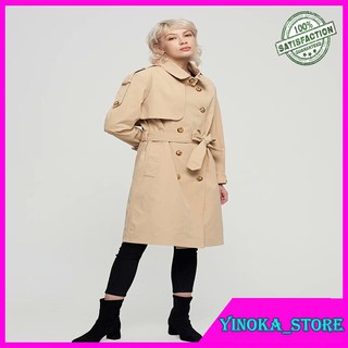 Jual Trench Coat Wanita FTLZZ Autumn Women Double-breasted Long Trench ...