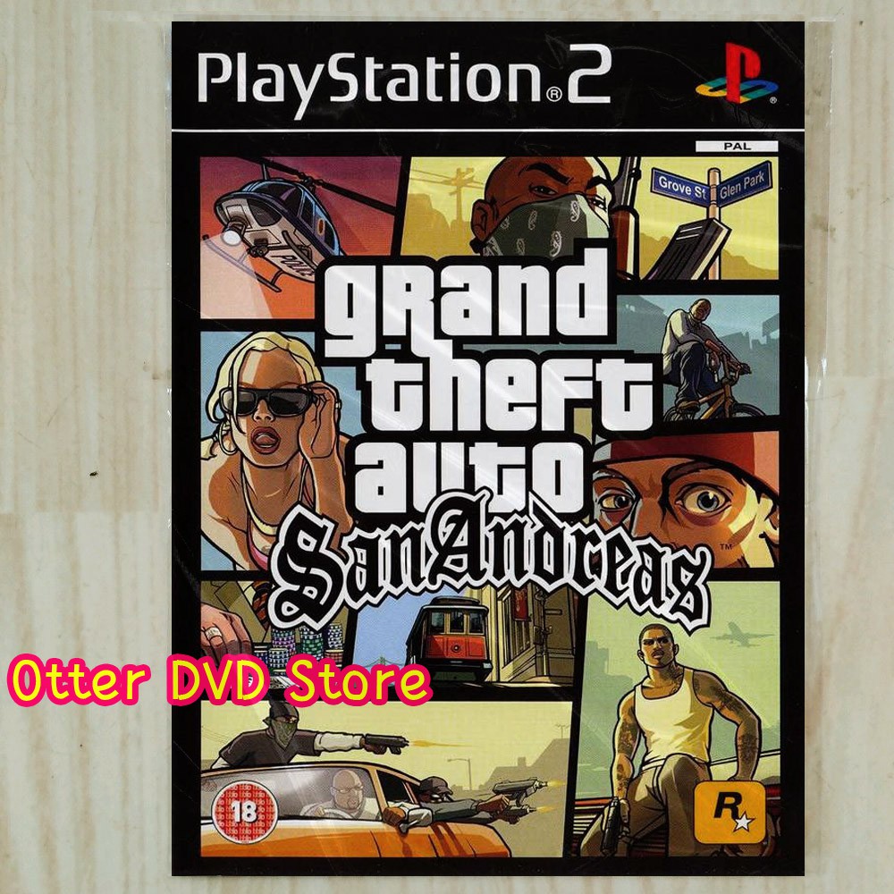 Jual Kaset Game Ps2 Ps 2 Grand Theft Auto San Andreas Gta Sa Europe